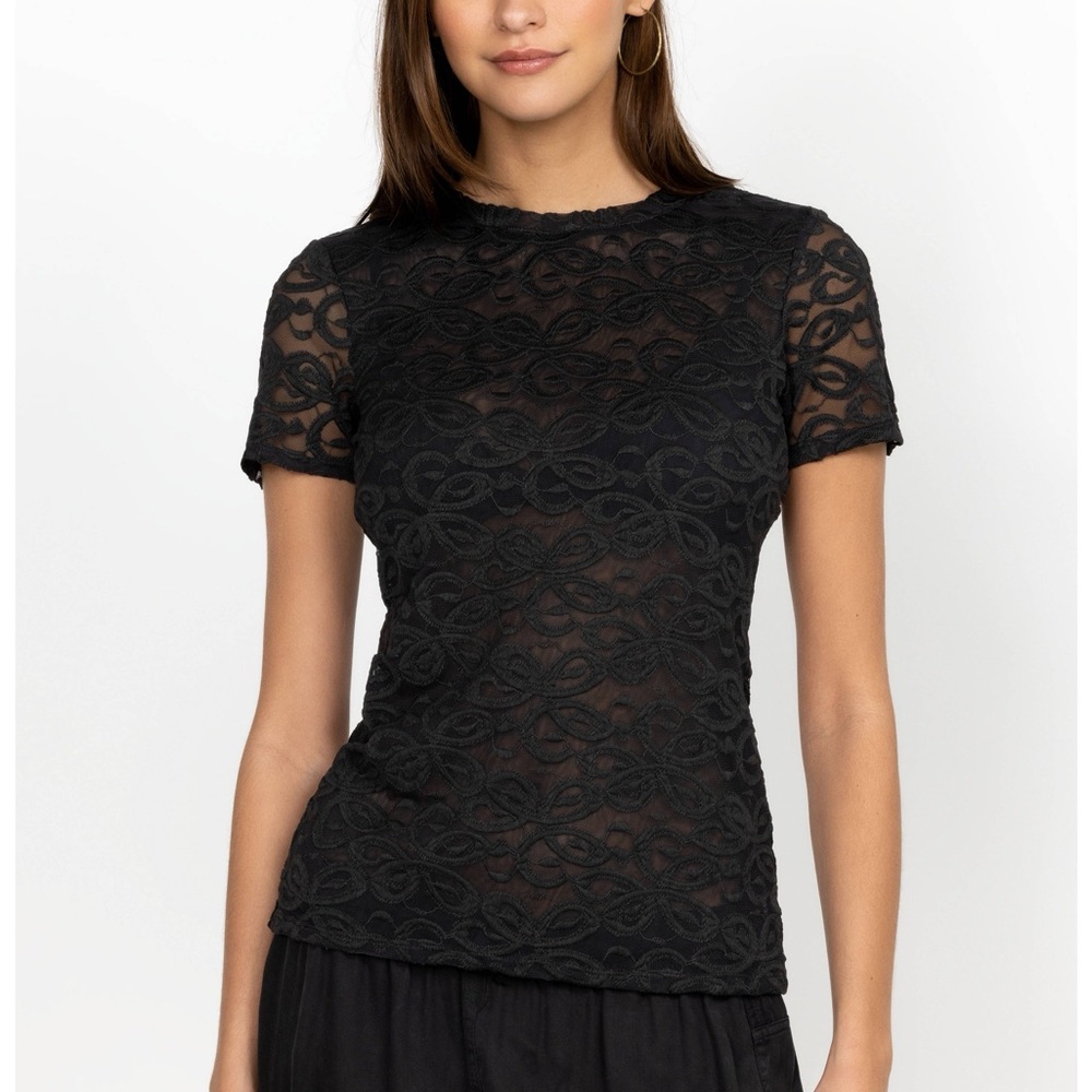 (A11) Johnny Was‎ Astrid Top, Black, Size XS, NWT